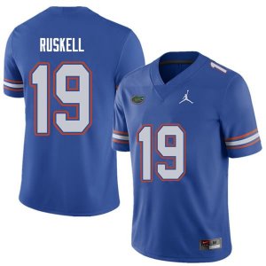 Men's Florida Gators #19 Jack Ruskell NCAA Jordan Brand Royal Authentic Stitched College Football Jersey UDE7462TI